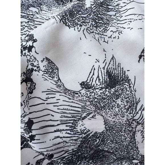 Lucy Paris Women’s small black cream maxi dress puff sleeve romantic - Picture 8 of 8